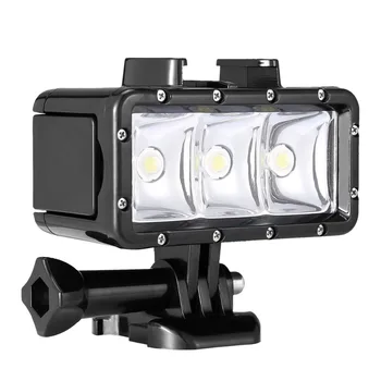 Nepremokavé Vysoký Výkon Stmievateľné LED Video POV Flash Vyplniť Svetlo Nočné Svetlo pre GoPro Hero 4 3+ 3 pre xiao Yi Akciu, Fotoaparát