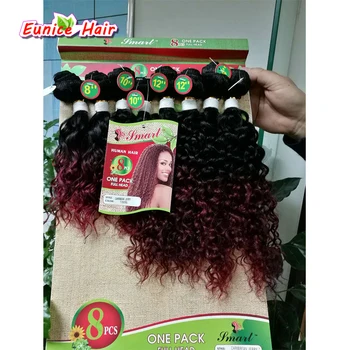 Nespracovaný panny brazílsky vlasy zväzky Lacné 8pcs/veľa kinky afro kučeravé vlasy rozšírenie kinky kučeravé väzbe vlasy zväzky