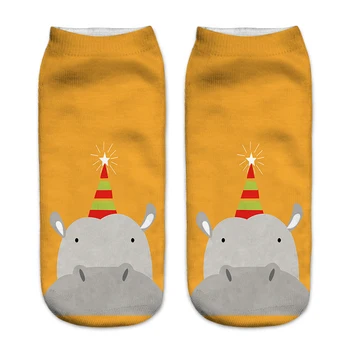 New HORÚCE 3D Tlač Ženy Ponožky Značky Ponožka Módne Unisex Vianočné Ponožky Mačka Meias Žena Smiešne Nízke Členok Femme Ponožka Predaj