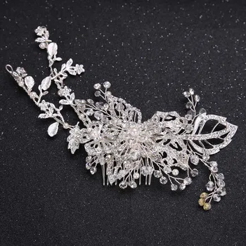 New Horúce Módne Šperky Biele Ručne Pearl Headdress Svadobné Šaty Svadobné Headdress Ženy Darček