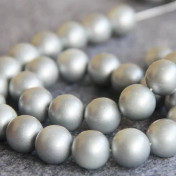 New Horúce predaj Strieborná Shell perly darček pre ženy, dievča, voľné DIY 15inch Šperky robiť dizajn Príslušenstvo, Diely Veľkoobchod a maloobchod