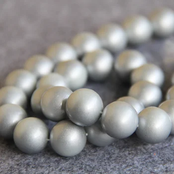 New Horúce predaj Strieborná Shell perly darček pre ženy, dievča, voľné DIY 15inch Šperky robiť dizajn Príslušenstvo, Diely Veľkoobchod a maloobchod