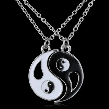 New Mystický Yin Yang Prívesok Náhrdelník Z Nehrdzavejúcej Ocele Náhrdelníky Pár Náhrdelník