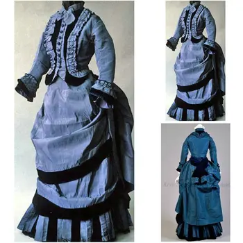 Newcustomer vyrobené Dobové kostýmy Viktoriánskej Šaty 1860s Občianskej Vojny šaty Scarlett Southern Belle šaty US4-36 C-829