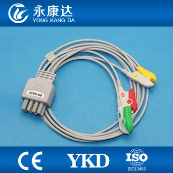 Nihon kohden BR-903P ekg kábel 3ecg vedú drôty,IEC,Klip