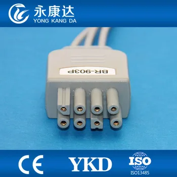 Nihon kohden BR-903P ekg kábel 3ecg vedú drôty,IEC,Klip