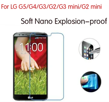 Nikdy Rozbité Najnovšie Nano nevýbušnom Mäkké Screen Protector Kryt Fólia Pre LG G5, G4 G3 G2 G2 mini G3 mini Film Nie Sklo