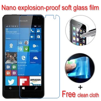 Nikdy rozbité Nano nevýbušnom Mäkké Sklo Číre Screen Protector Ochranná Lcd Fólie Pre Nokia Microsoft Lumi 650 950 XL