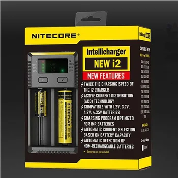 NITECORE Nové I2 Batérie Inteligentné Nabíjačky Cestovné Súpravy pre Li-ion/IMR Nicd 16340 10440 AAA 14500 18650 26650 S Overovací Kód