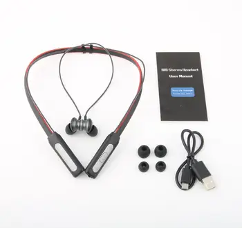 NiUB5 2018 Bluetooth Slúchadlá Bezdrôtová, Ľahká Neckband Headset IPX5 Nepremokavé Športové Slúchadlá s Mikrofónom pre IOS a Android