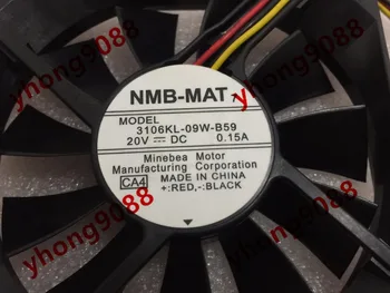 NMB-MAT 3106KL-09W-B59, CA4 20V DC 0.15 A, 80x80x15mm 80mm Server Námestie ventilátor