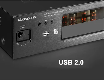 Nobsound PM5 Hi-Fi Stereo Zosilňovač NFC, Bezdrôtové Bluetooth Zosilňovač, Podpora USB, CD, DVD 80W + 80W Power Black