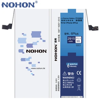 NOHON Náhradné Batérie pre Apple iPhone 6 Plus 6P 6Plus Kapacita 3.82 V 2915mAh Li-polymer vstavaná Lítiová Batéria S Nástrojmi