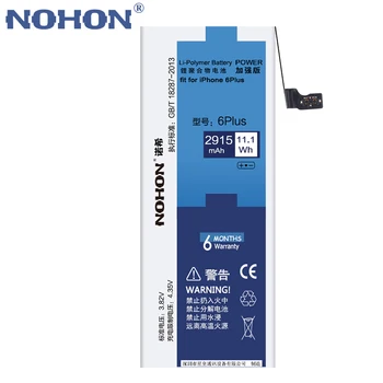 NOHON Náhradné Batérie pre Apple iPhone 6 Plus 6P 6Plus Kapacita 3.82 V 2915mAh Li-polymer vstavaná Lítiová Batéria S Nástrojmi