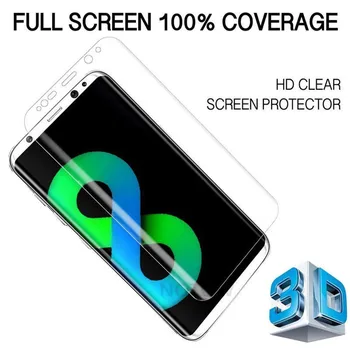 NOTOW transparentné Real 3D úplné pokrytie Anti-shock PET Screen Protector Fólia Pre Samsung Galaxy s8 (Nie Tvrdeného Skla)