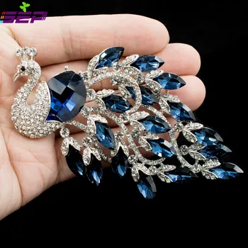 Nouveau Fashion Party Šperky Páva Brošňa Vintage Crystal Drahokamu Šperky Zvieratá 6543