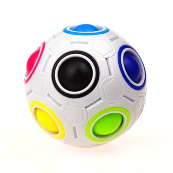 Novinka Rainbow Futbal Puzzle Sférické Kocka Hračka Vzdelávacieho hračky Pre Deti, Deti, Dospelých darček