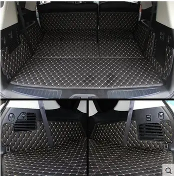 Novo! Špeciálne batožinového priestoru rohože pre Nissan Patrol Y62 7 Miest 2018-2011 odolné boot koberce cargo linkovej lodnej prepravy na Stráženie 2017,doprava Zdarma