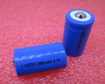 NOVÁ batéria ER14250 LS14250 ER14250H 14250 1/2AA 3.6 V/3,7 V 280mah Nabíjateľná Li-ion lithium batérie(2 batérie + 1 nabíjačky)