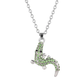Nová klasická romantická jedlo krokodíla kameň náhrdelník s príveskom, nádherné módne šperky