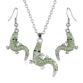 Nová klasická romantická jedlo krokodíla kameň náhrdelník s príveskom, nádherné módne šperky