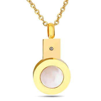 Nová Značka Zlatý Náhrdelník Shell prívesok náhrdelník 316L Nerezovej Ocele Reťazca Módne Ženy Šperky