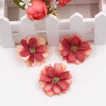 Nové 10pcs 4,5 cm umelé kvety hodváb slivka kvet hlavu svadobné domáce dekorácie DIY kvetinové dekorácie plavidlá darček zložky
