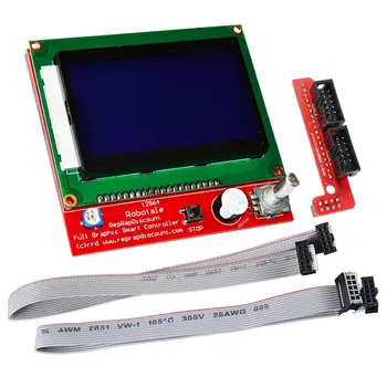 Nové 12864 LCD Rampy Smart Časti RAMPY 1.4 Radič Ovládací Panel LCD 12864 Monitor Doske Modrá Obrazovka Modulu