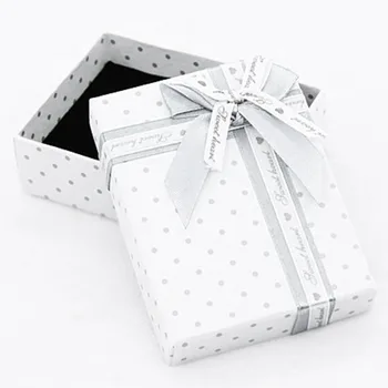 Nové 1Pc Prezentovať Vianočné Darčekové Krabice Papier Obdĺžnik Šperky, Prívesok, Prsteň Náhrdelníky Náušnice, Náramok Dot Úložný Box