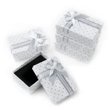 Nové 1Pc Prezentovať Vianočné Darčekové Krabice Papier Obdĺžnik Šperky, Prívesok, Prsteň Náhrdelníky Náušnice, Náramok Dot Úložný Box