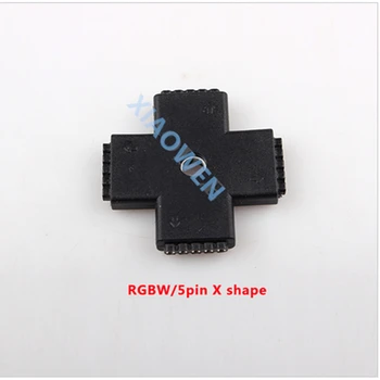 NOVÉ 1PCS 10 mm 4pin /5pin L T X typ RGB led konektor bezdrôtová pre 5050 RGB pásy svetla Bez nutnosti spájkovania jednoduché pripojenie