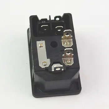 Nové 1Pcs 15A 250V IEC320 C14 3 Pin Taveného Zásuvky Napájania Konektor Kolískový Spínač