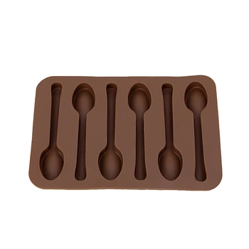 Nové 1pcs Lyžičku Čokolády Silikónové Formy na Pečenie Formy Biscuit Jelly Candy Formy na Pečenie kuchynský Riad