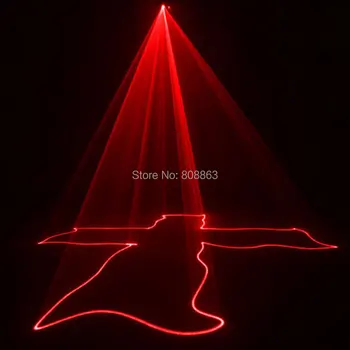 Nové 200mw Červených Riadkov, Skener, Diaľkové DMX Zvuk DJ Tanečné Bar Xmas Party Disco svetelný Efekt Laserové Svetlo Fáze Svetiel Zobraziť D68