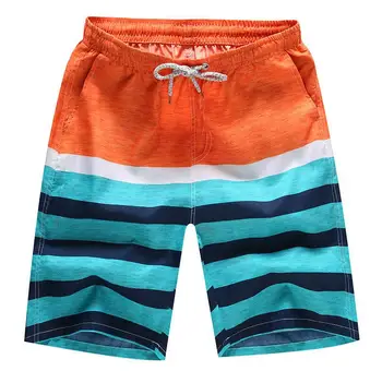 Nové 2018 letné hot mužov beach šortky elastický pás rýchle suché vytlačené 10 farieb L-4XL #8157R1