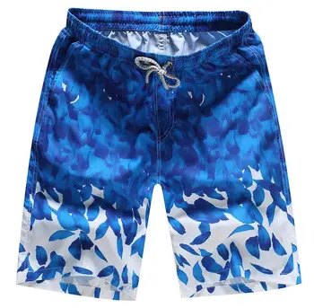 Nové 2018 letné hot mužov beach šortky elastický pás rýchle suché vytlačené 10 farieb L-4XL #8157R1
