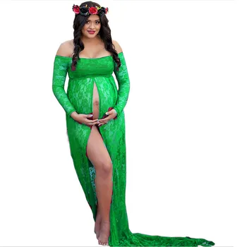 Nové 2018 Plus Veľkosť 3XL Materstva, tehotenstva oblečenie efektné fotografie rekvizity Tehotenstva fotenie Ženy Materskej Čipky Šaty