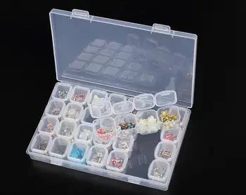 Nové 28 Sloty Nastaviteľný priehľadný Plastový Úložný Box Prípade, Šperky, make-up Perličiek Organizátor Pre Domáce Izba Box SN1687