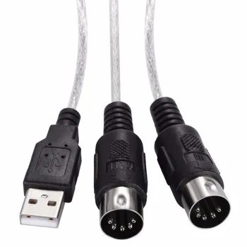 Nové 2M Klávesnice k PC, USB MIDI Kábel PC Converter Hudby Klávesnice Kábel USB V-OUT, MIDI Kábel Rozhrania #K475