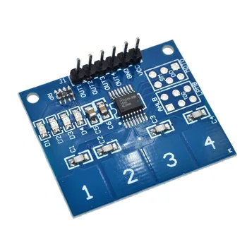 NOVÉ 4Channel Digitálny Dotykový Kapacitný Snímač Switch Modul Tlačidlo Pre Arduino TTP224