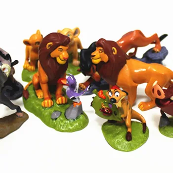Nové 9pcs/nie anime obrázok hračky Lion King Simba Mufasa Nala Hyenas Timon Pumbaa Sarabi Sarafina Jazva 8 CM doprava zdarma