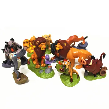 Nové 9pcs/nie anime obrázok hračky Lion King Simba Mufasa Nala Hyenas Timon Pumbaa Sarabi Sarafina Jazva 8 CM doprava zdarma