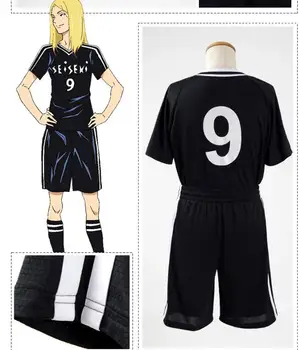 Nové Anime DNÍ cosplay JIN KAZAMA cos seiseki Č. 9 Denne futbal uniformy cartoon kostým