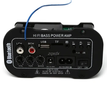 Nové Auto HiFi Bluetooth Basy Power AMP Stereo 220V Digitálny Zosilňovač USB TF Remote Pre Auto bytové Doplnky Z07 Kvapka loď