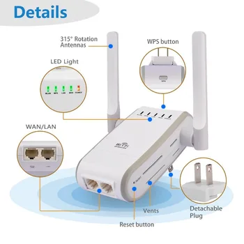 Nové Bezdrôtové 802.11 N/B/G 300M WiFi Opakovač Smerovač Siete pre AP Rozsah Signálu Expander Rozšíriť Zosilňovač