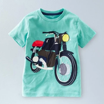 Nové Chlapčenské Tričká Jar Roku 2018 Krátky Rukáv T Shirt Deti Cartoon Topy Lete Malý Chlapec T-Shirts O-krku Bavlna Batoľa Tričko