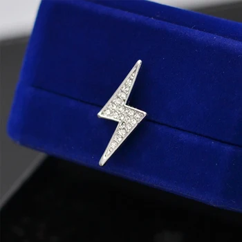 Nové dekoratívne kovové kryštály osvetlenie golier pin brošňa mužský oblek golier na košeli Brošňa osobnosti šperky pin príslušenstvo 6pcsx