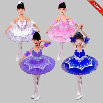 Nové Deti Balet Tanečný Kostým Detský Balet Labutie Jazero Princezná Šaty Palacinka Tutu Trikot Baletné Oblečenie Pre Dievčatá