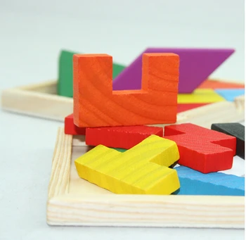 Nové detské Vzdelávacie Hry, Hračky Drevený Hlavolam Tangram Puzzle pre Deti