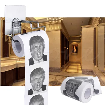 NOVÉ Donald Trump Humor Toaletný Papier Rolka Novinka Sranda Vtip Darček Dump s Trump